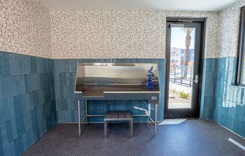 Pet wash area